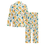 Lion Pattern Print Design 02 Men's Long Pajama Set