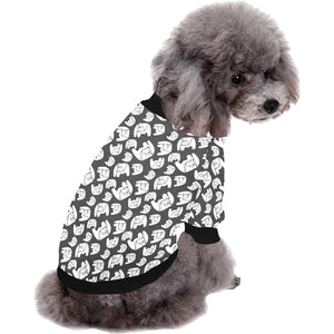 English Bulldog Pattern Print Design 02 All Over Print Pet Dog Round Neck Fuzzy Shirt