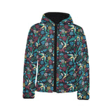 Swallow Pattern Print Design 04 Kids' Boys' Girls' Padded Hooded Jacket