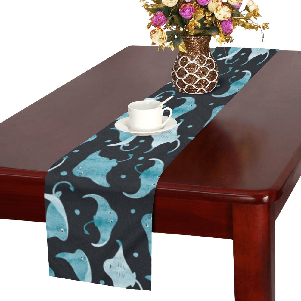 Stingray Pattern Print Design 04 Table Runner