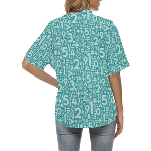 Math Pattern Print Design 05 Women's All Over Print Hawaiian Shirt