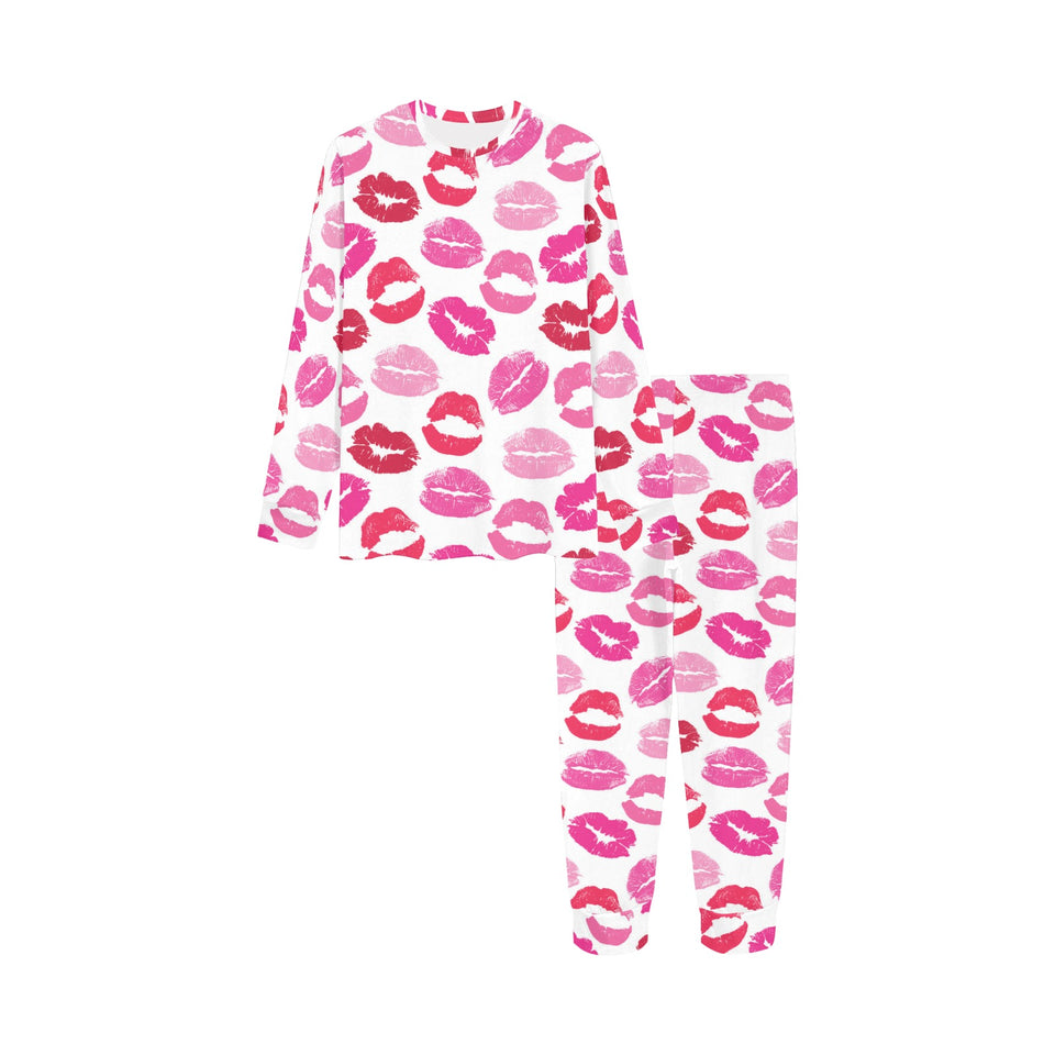 Lips Pattern Print Design 05 Kids' Boys' Girls' All Over Print Pajama Set