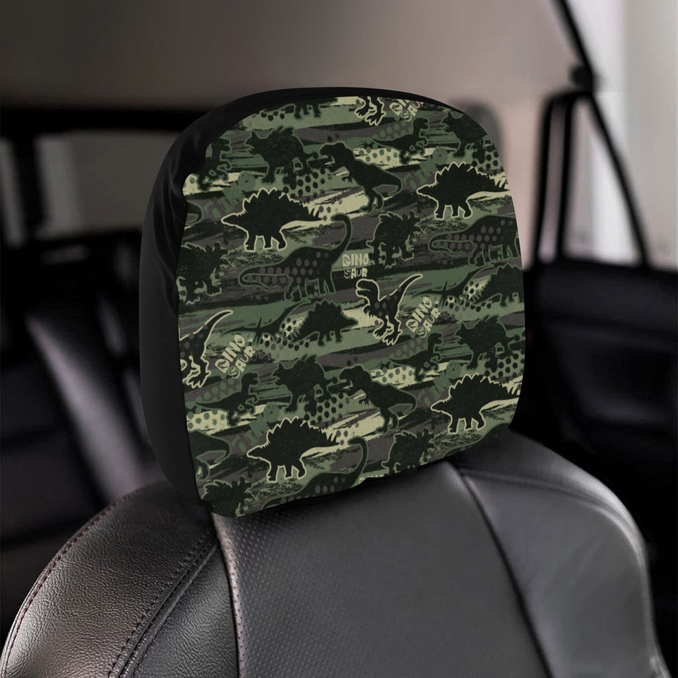 Dinosaur Camo Pattern Car Headrest Cover