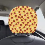 Pizza Salami Mushroom Texture Pattern Car Headrest Cover