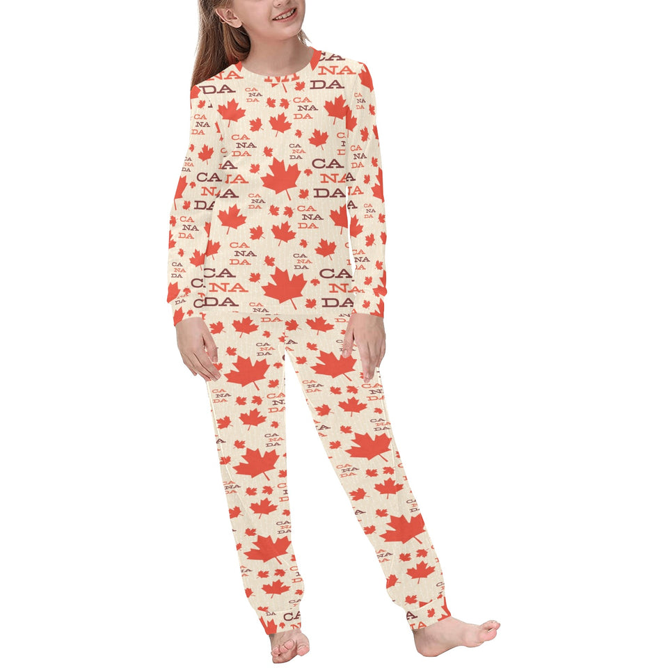 Canada Pattern Print Design 02 Kids' Boys' Girls' All Over Print Pajama Set