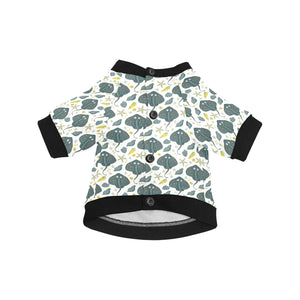 Stingray Pattern Print Design 03 All Over Print Pet Dog Round Neck Fuzzy Shirt