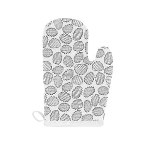 Potato Chips Pattern Print Design 03 Heat Resistant Oven Mitts