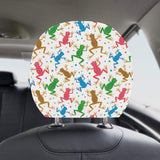 Colorful Frog Pattern Car Headrest Cover