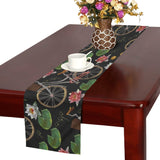 Bicycle Pattern Print Design 03 Table Runner