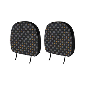 Cobweb Spider Web Pokka Dot Pattern Car Headrest Cover