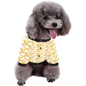 Pancake Pattern Print Design 05 All Over Print Pet Dog Round Neck Fuzzy Shirt