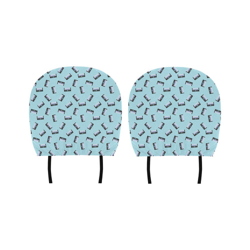 Piano Pattern Print Design 05 Car Headrest Cover