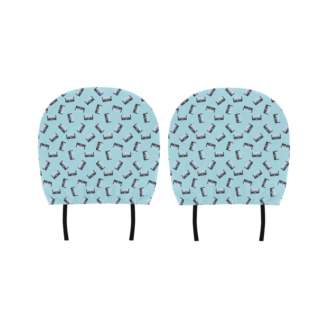 Piano Pattern Print Design 05 Car Headrest Cover