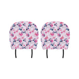 Flamingo Pink Pattern Car Headrest Cover