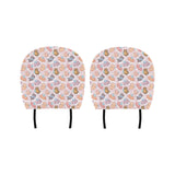 Pig Pattern Print Design 02 Car Headrest Cover