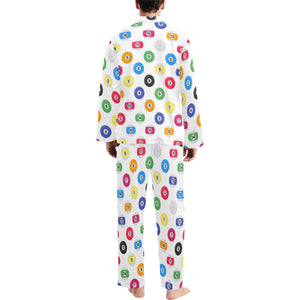 Billiard Ball Pattern Print Design 04 Men's Long Pajama Set