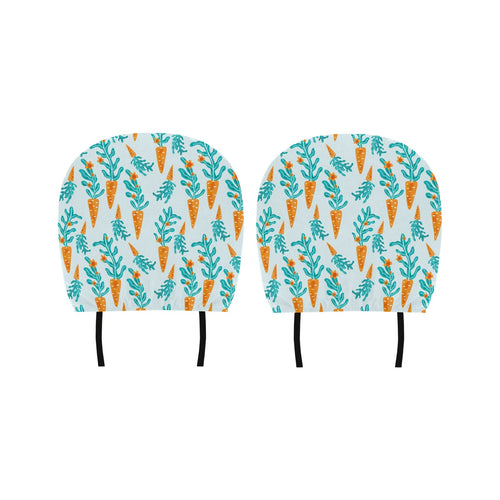 Carrot Pattern Print Design 03 Car Headrest Cover