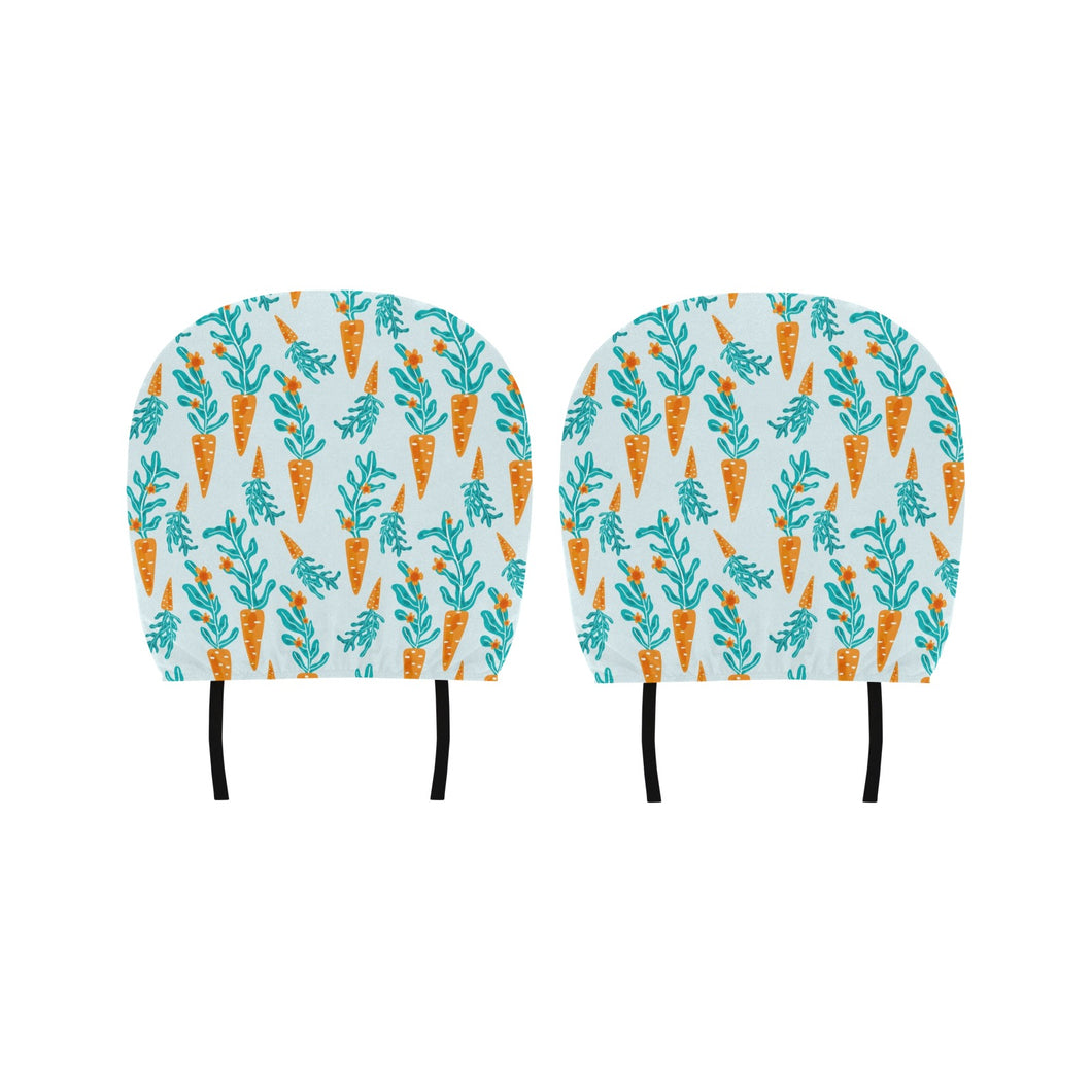 Carrot Pattern Print Design 03 Car Headrest Cover