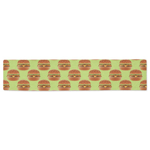 Hamburger Pattern Print Design 02 Table Runner