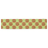 Hamburger Pattern Print Design 02 Table Runner