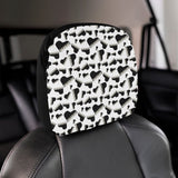 Piano Pattern Print Design 02 Car Headrest Cover