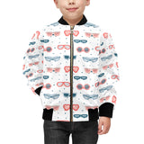 Sun Glasses Pattern Print Design 02 Kids' Boys' Girls' Bomber Jacket