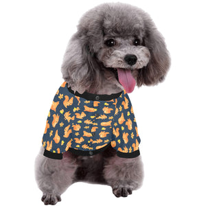 Squirrel Pattern Print Design 05 All Over Print Pet Dog Round Neck Fuzzy Shirt