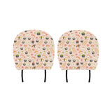 Sushi Pattern Background Car Headrest Cover