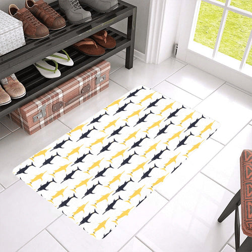 Swordfish Pattern Print Design 05 Doormat