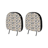 Owl Pattern Background Car Headrest Cover