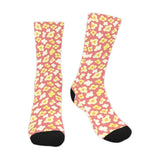 Popcorn Pattern Print Design 01 Crew Socks