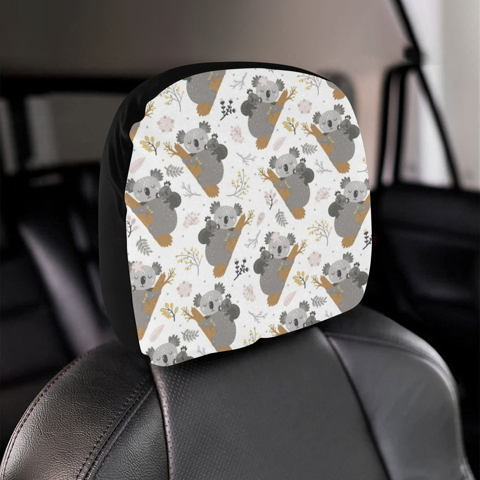 Koala Mom and Baby Pattern Car Headrest Cover