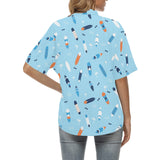 Surfboard Pattern Print Design 05 Women's All Over Print Hawaiian Shirt