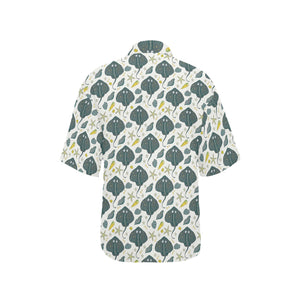 Stingray Pattern Print Design 03 Women's All Over Print Hawaiian Shirt