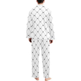 Mustache Beard Pattern Print Design 02 Men's Long Pajama Set