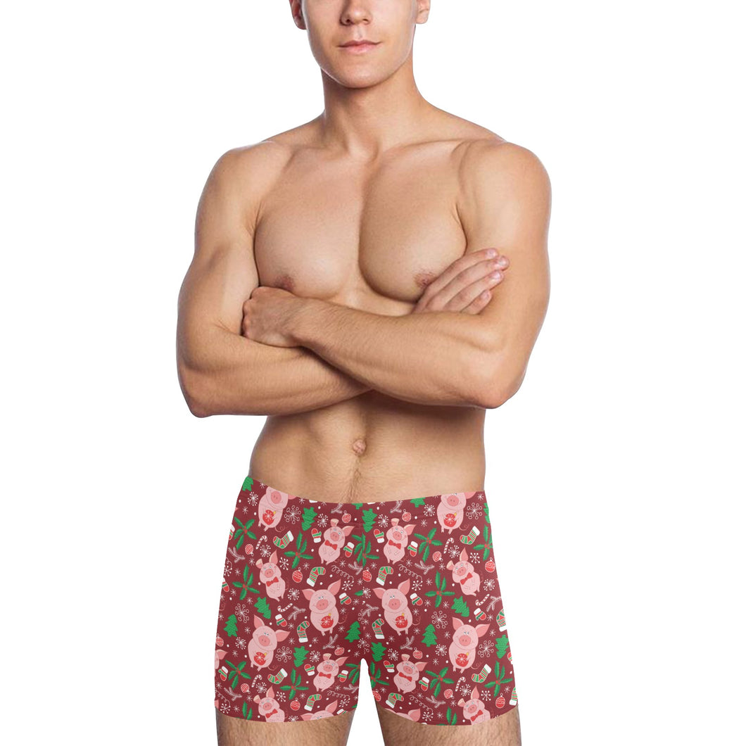 Pig Pattern Print Design 01 Men's Swimming Trunks