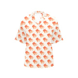 Goldfish Pattern Print Design 05 Women's All Over Print Hawaiian Shirt