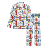 Surfboard Pattern Print Design 02 Men's Long Pajama Set