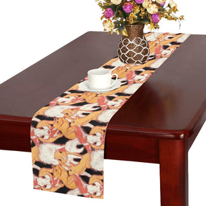 Squirrel Pattern Print Design 04 Table Runner