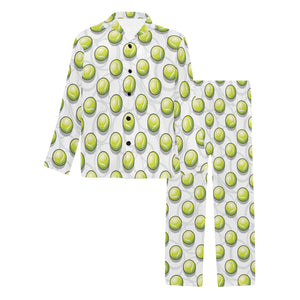 Tennis Pattern Print Design 05 Men's Long Pajama Set