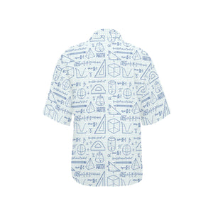 Math Pattern Print Design 03 Women's All Over Print Hawaiian Shirt