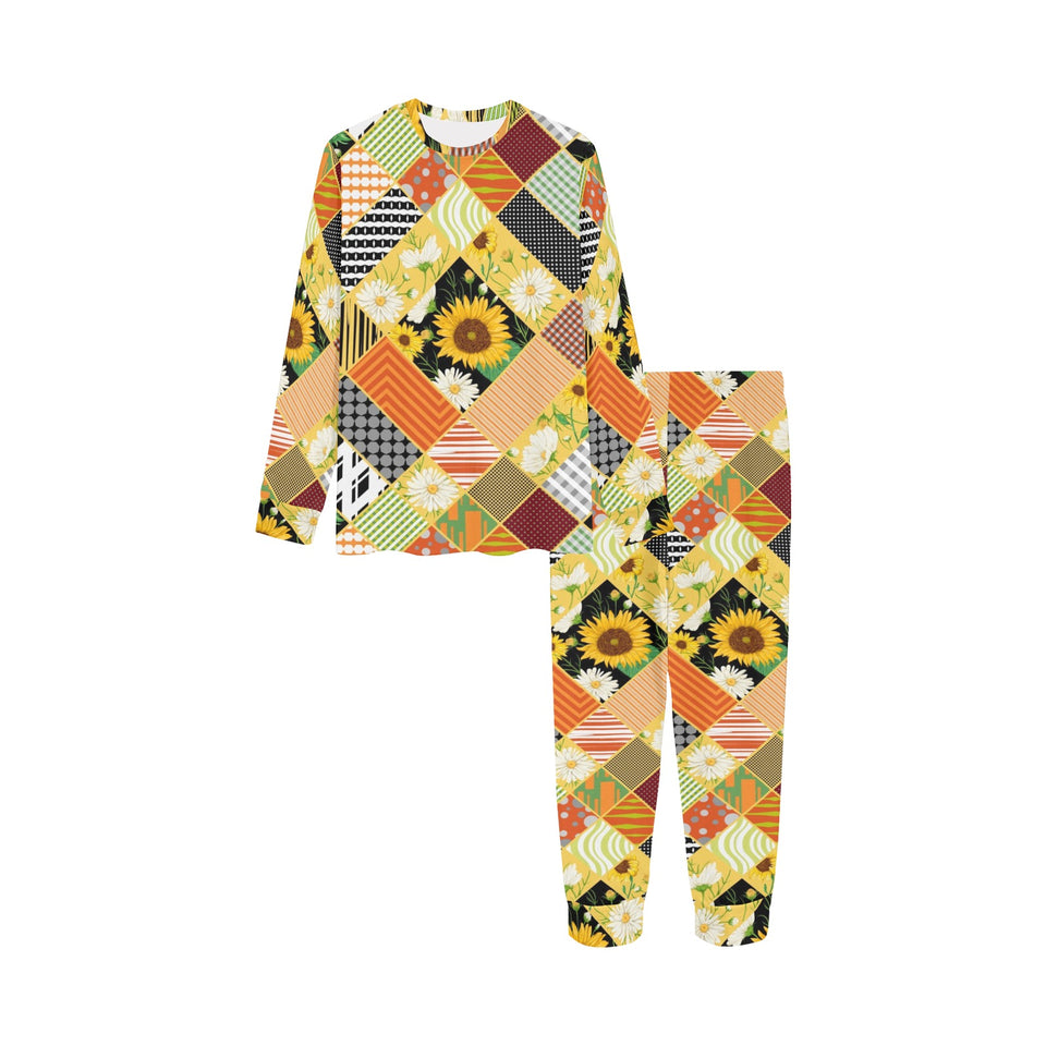 Sunflower Pattern Kids' Boys' Girls' All Over Print Pajama Set