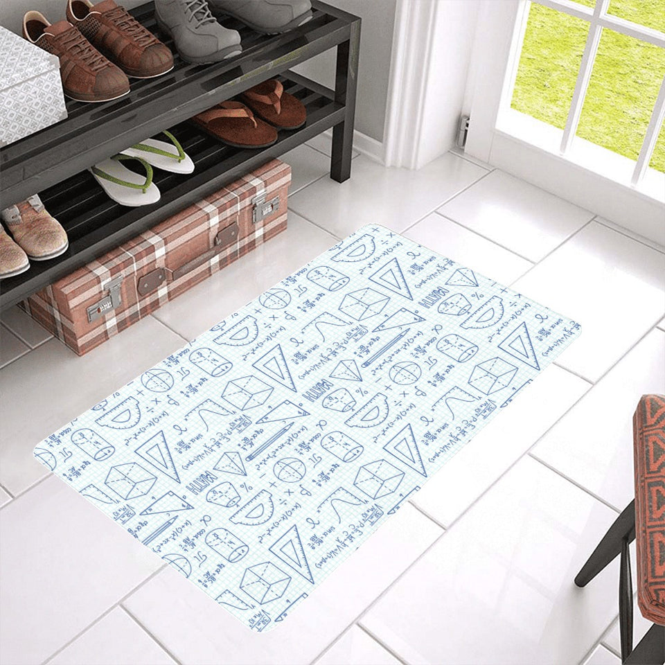 Math Pattern Print Design 03 Doormat