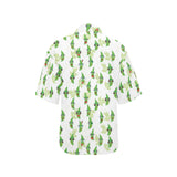 Green Peas Pattern Print Design 04 Women's All Over Print Hawaiian Shirt