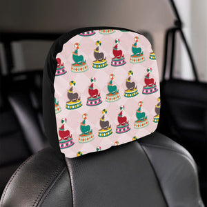 Colorful Sea Lion Pattern Car Headrest Cover