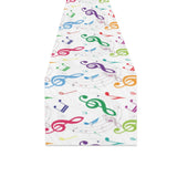 Music Notes Pattern Print Design 02 Table Runner