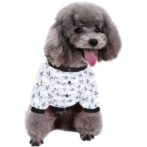 Swallow Pattern Print Design 03 All Over Print Pet Dog Round Neck Fuzzy Shirt