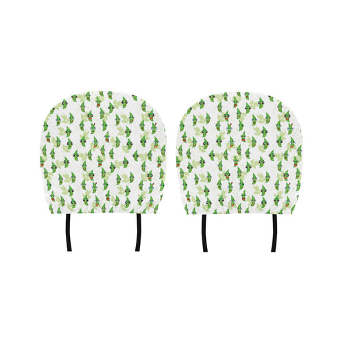 Green Peas Pattern Print Design 04 Car Headrest Cover