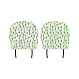 Green Peas Pattern Print Design 04 Car Headrest Cover