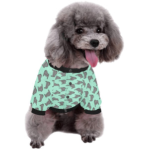 Piano Pattern Print Design 04 All Over Print Pet Dog Round Neck Fuzzy Shirt